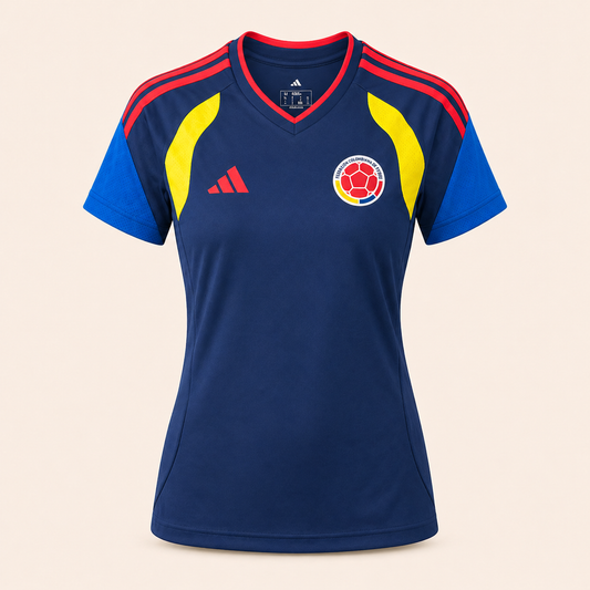Camiseta Colombia Entrenamiento Azul - Mujer