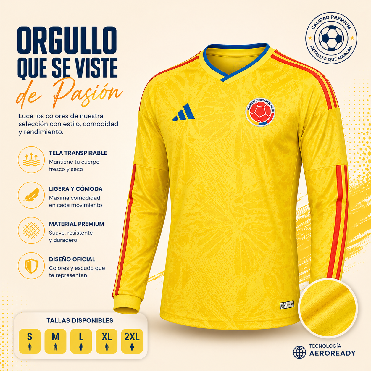 Camiseta Local Selección Colombia - Hombre