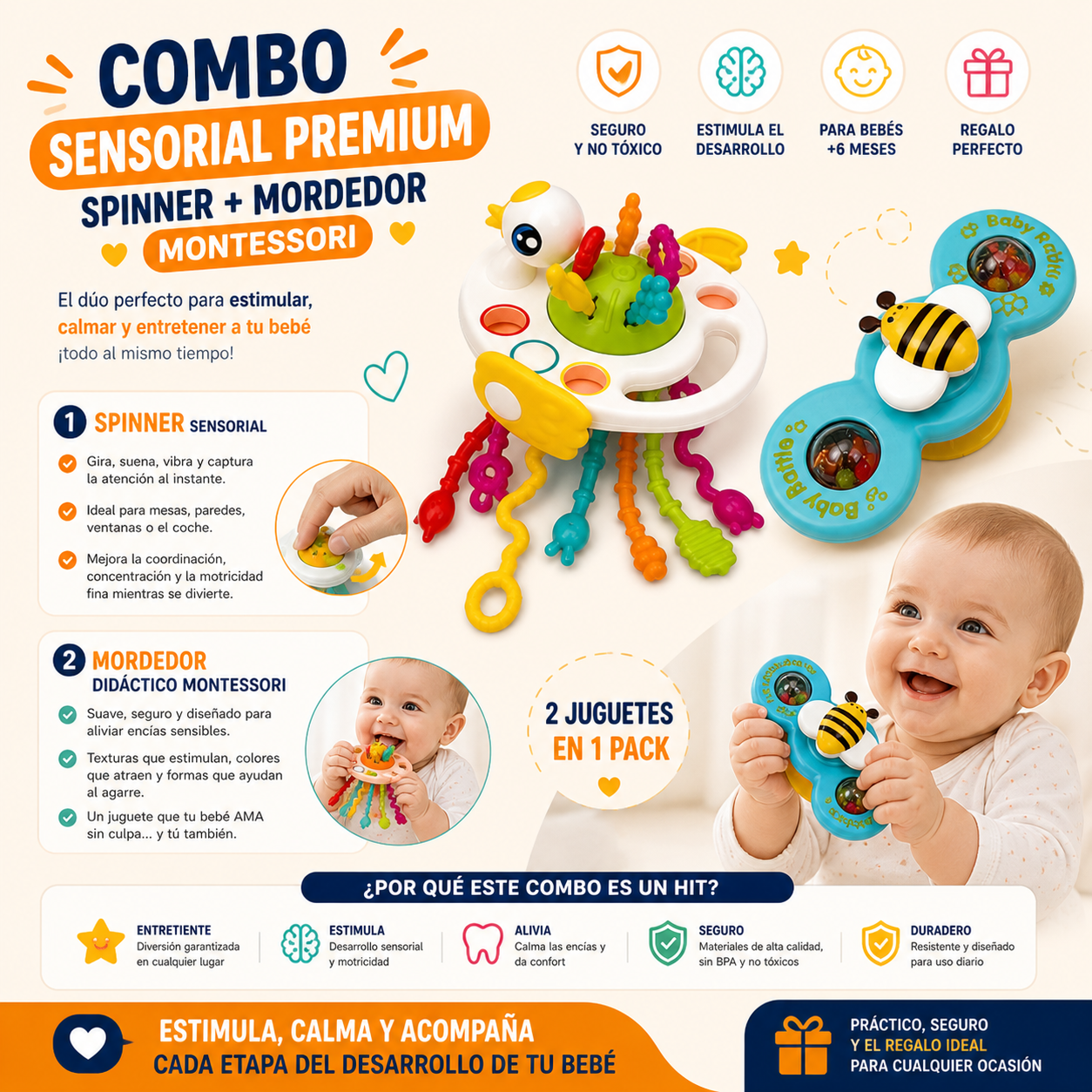 Combo Sensorial Spinner + Didáctico
