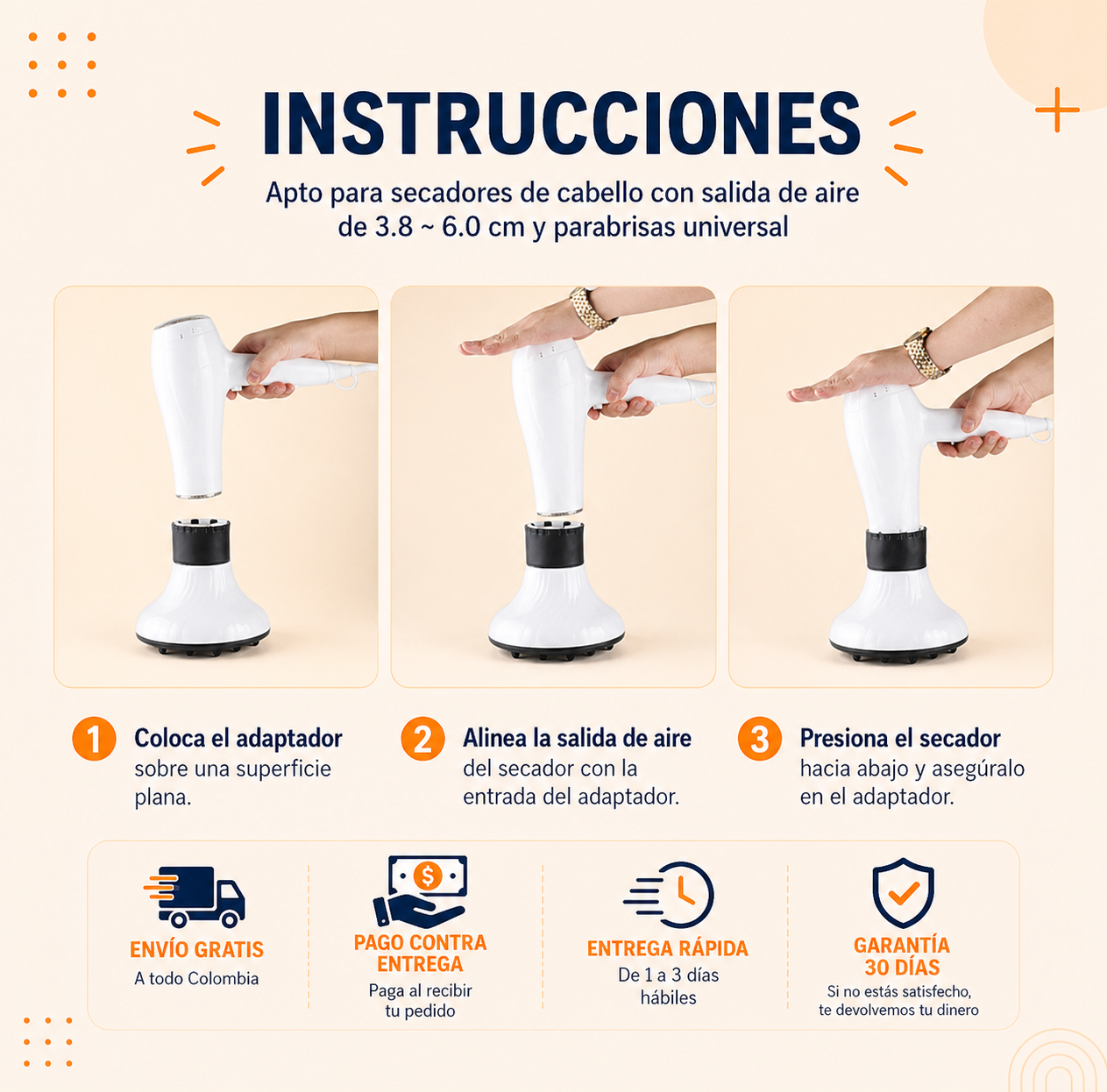 Difusor Universal Para Cabello Rizado