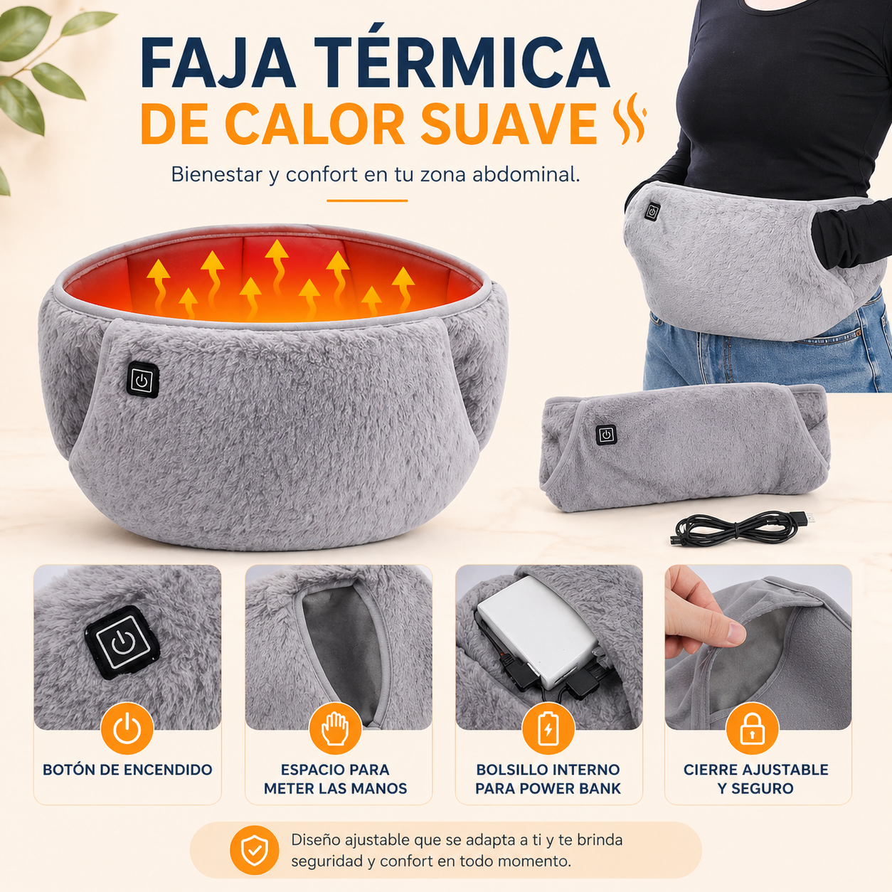 Faja Térmica Cólicos- Dolor Lumbar
