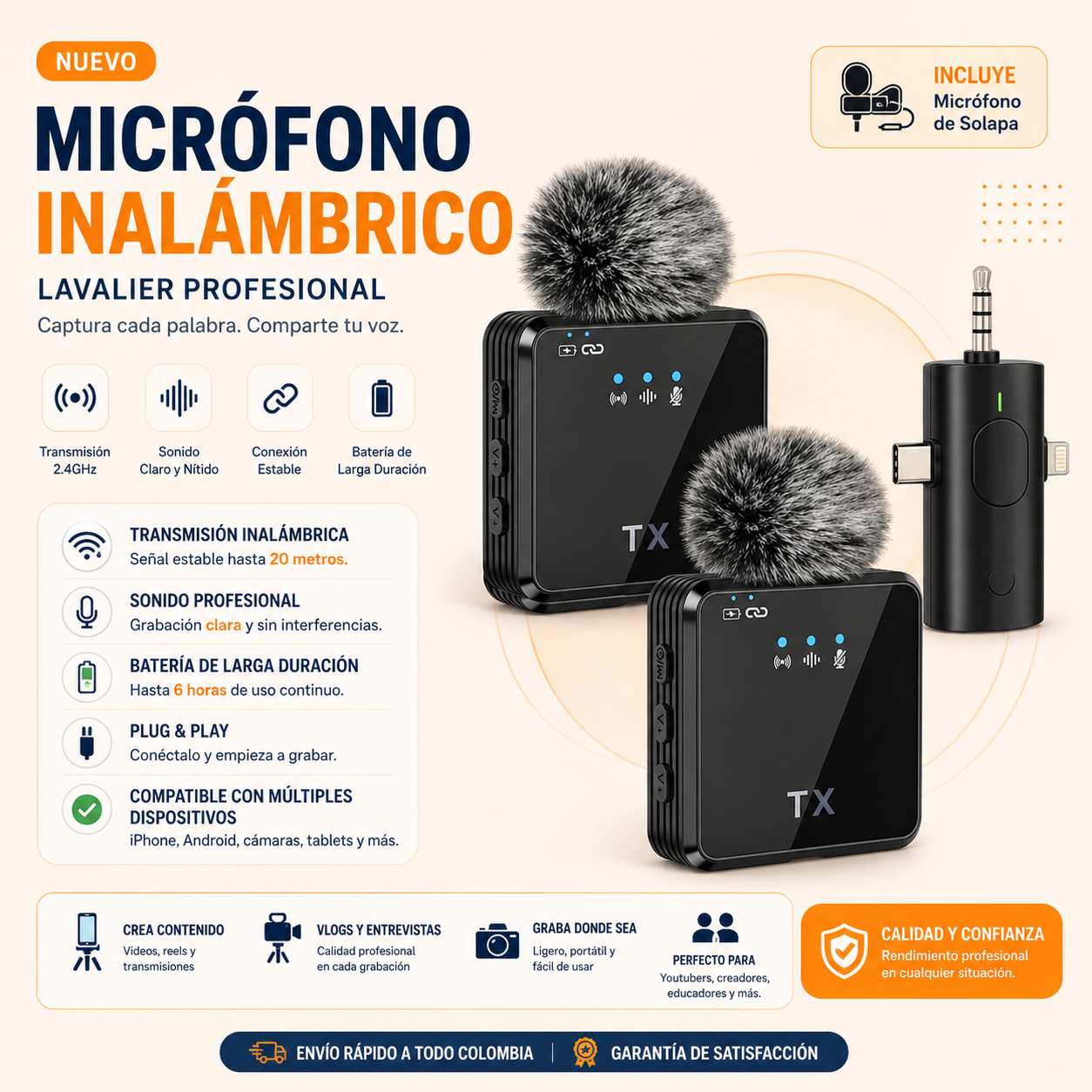 Micrófono de solapa F11 TL