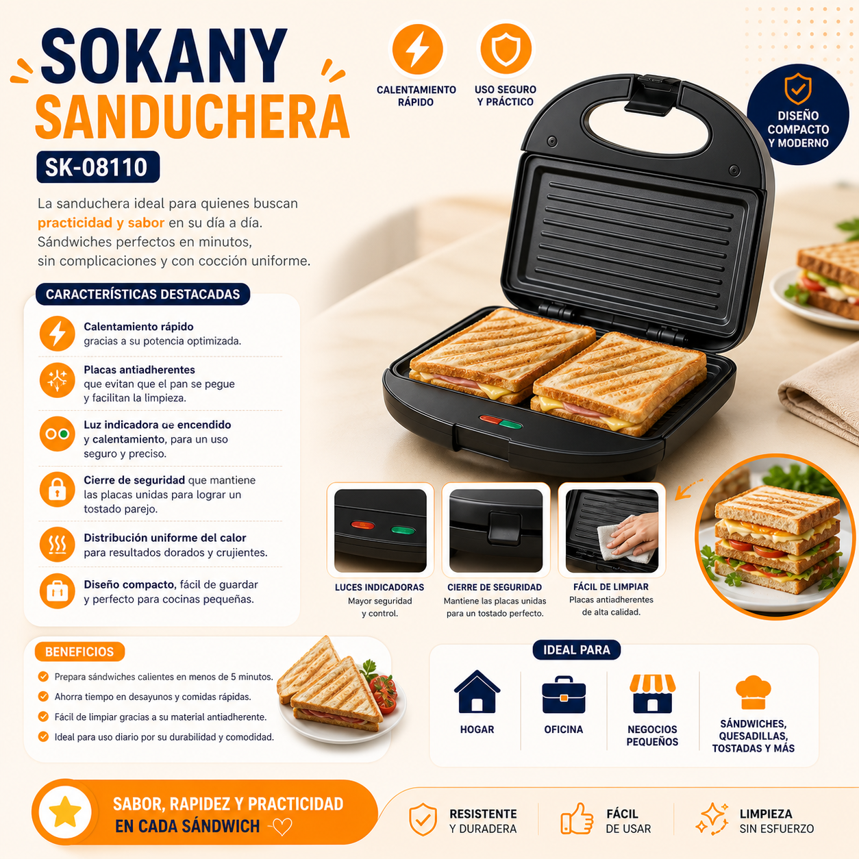 Sanduchera Sokany 08110
